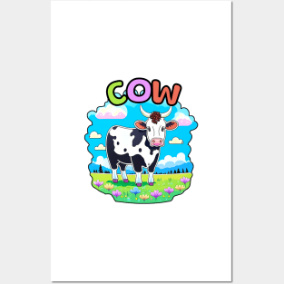 Animal Alphabet - C for Cow Posters and Art
